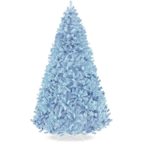 Best Choice Products Artificial Christmas Tree, 6ft Premium Unlit Pine Design, Dense Branches  w/Easy Assembly  - Baby Blue