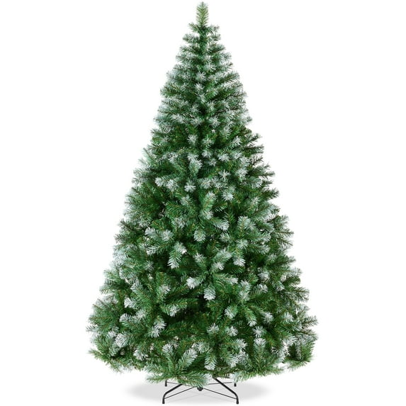 Best Choice Products Artificial Christmas Tree, 6ft Premium Unlit Pine Design, Dense Branches w/Easy Assembly - Frosted Pine