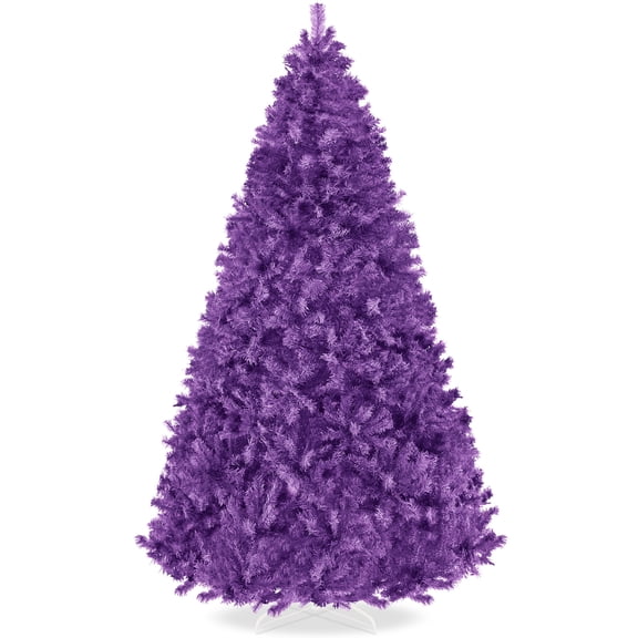 Best Choice Products Artificial Christmas Tree, 6ft Premium Unlit Pine Design, Dense Branches w/Easy Assembly - Purple