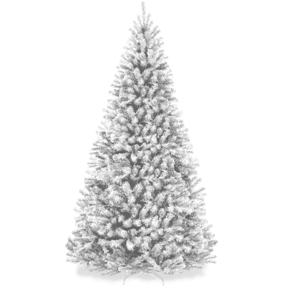 Best Choice Products Artificial Christmas Tree, 6ft Premium Unlit Spruce Design, Dense Branches  White Spruce