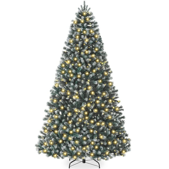 Best Choice Products Artificial Frosted Christmas Tree, 6ft Premium Pre-Lit Spruce Design, Dense Branches  Blue Spruce