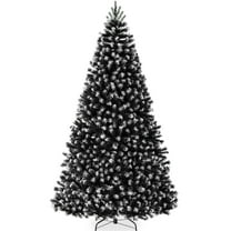 Best Choice Products Artificial Frosted Christmas Tree, 6ft Premium Unlit Spruce Design, Dense Branches - Black Spruce