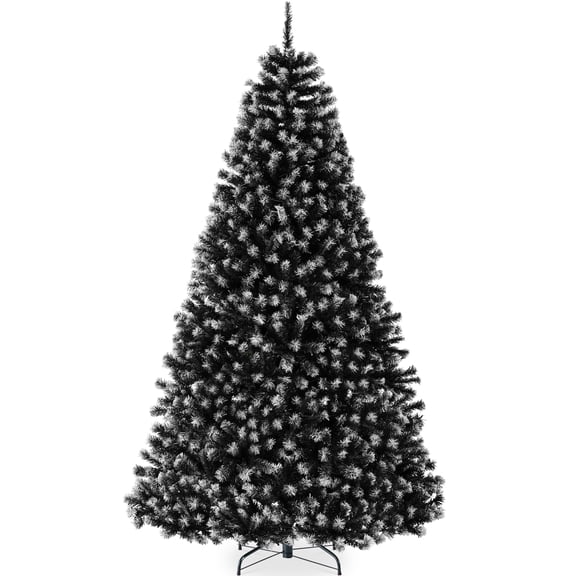 Best Choice Products Artificial Frosted Christmas Tree, 7.5 ft Premium Unlit Spruce Design, Dense Branches - Black Spruce