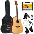 thumbnail image 1 of Best Choice Products Beginner Acoustic Electric Guitar Starter Set 41in w/ All Wood Cutaway Design, Case - Natural, 1 of 9