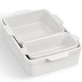 thumbnail image 1 of Best Choice Products Ceramic Bakeware Set of 3 Casserole, Loaf, and Square Dishes w/ Handles - Vanilla Buttercream, 1 of 10