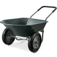 thumbnail image 1 of Best Choice Products Dual-Wheel Home Wheelbarrow Yard Garden Cart for Lawn, Construction - Dark Gray, 1 of 8