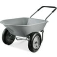 thumbnail image 1 of Best Choice Products Dual-Wheel Home Wheelbarrow Yard Garden Cart for Lawn, Construction - Gray, 1 of 9