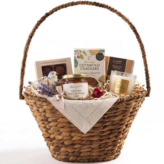 Best Choice Products Handwoven Medium Mother's Day Gift Basket, 20 inch Basket Basket w/Collapsible Handle - Chestnut