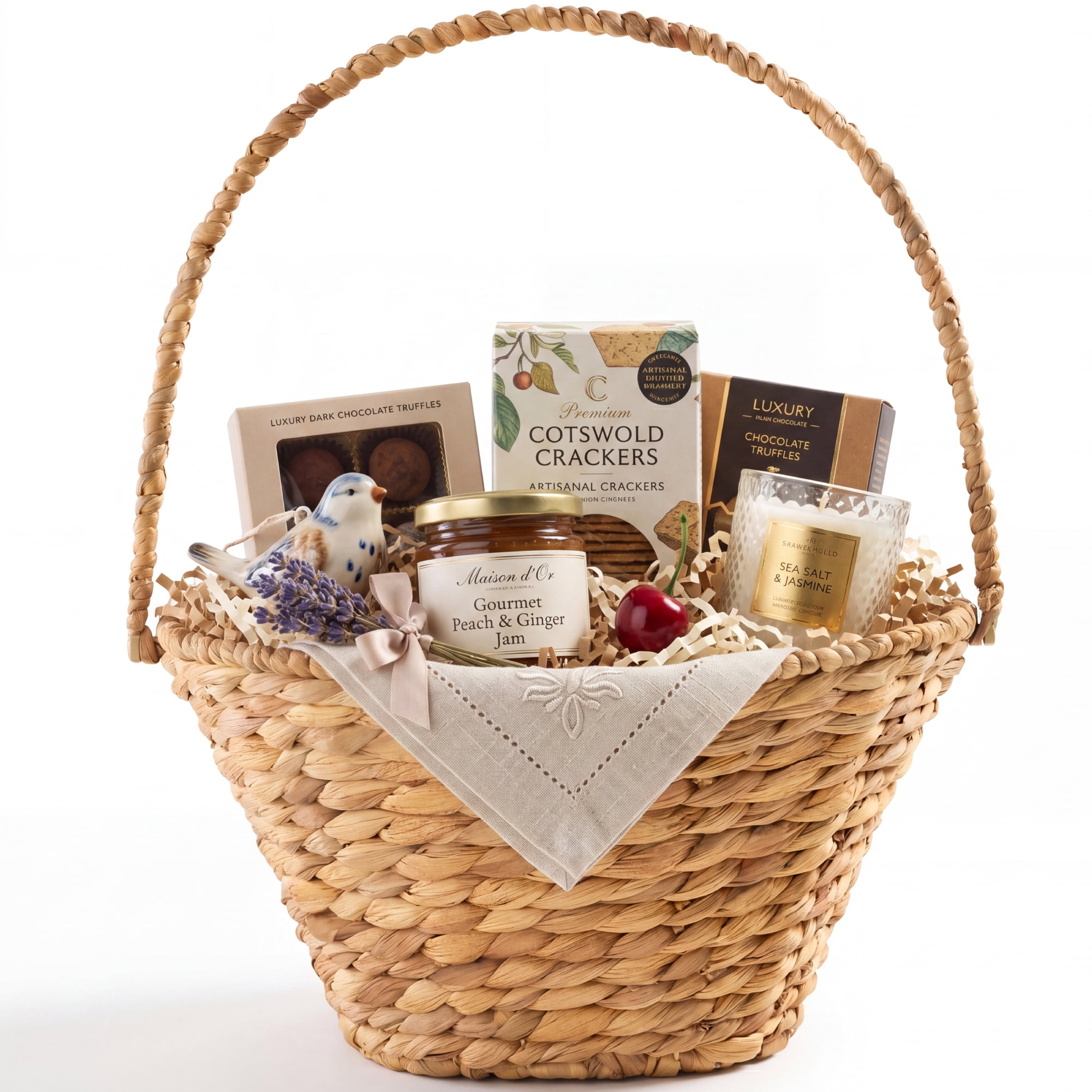 Best Choice Products Handwoven Medium Mother's Day Gift Basket, 20 inch Basket Basket w/Collapsible Handle - Natural