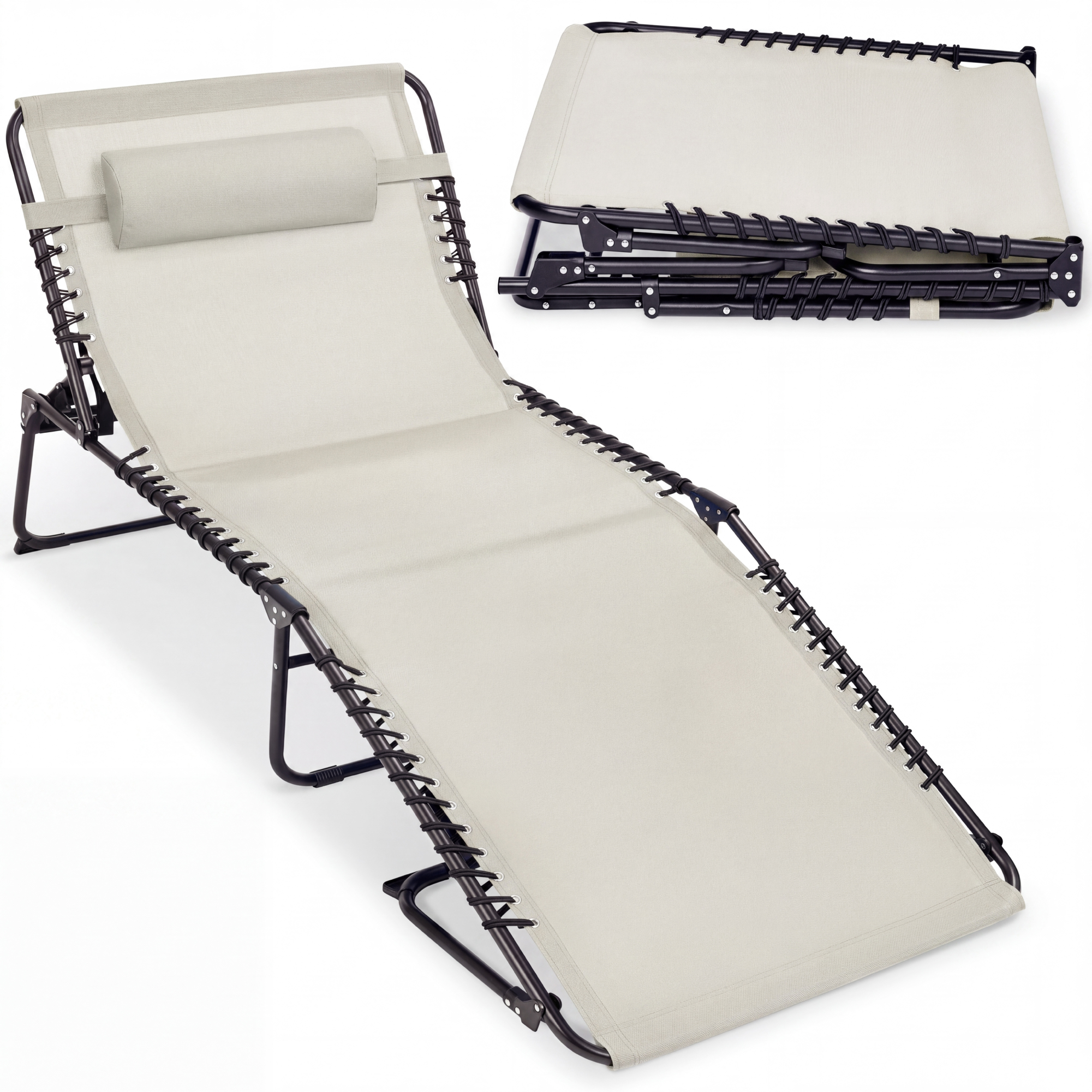 Best Choice Products Extra Wide Patio Chaise Lounge Chair Portable Folding Recliner W 8 Positions Ivory: What to Expect