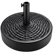 Best Choice Products Fillable Plastic Patio Umbrella Base Stand, Pole Holder w/ 2 Adjustment Knobs, Faux Wicker Pattern