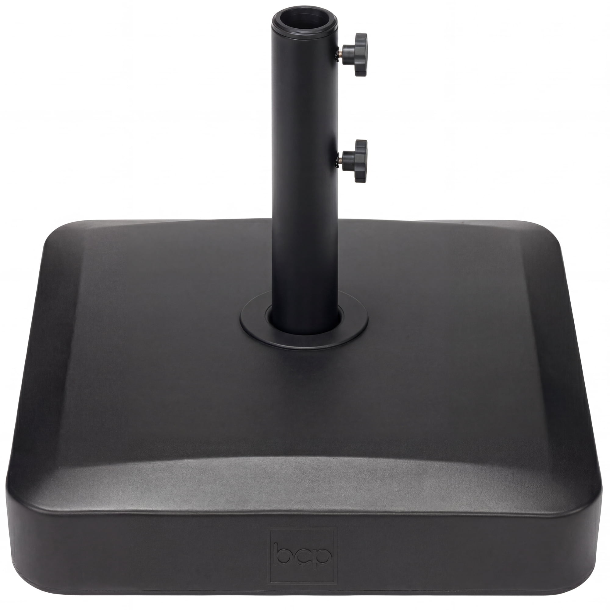 Best Choice Products Fillable Plastic Patio Umbrella Base Stand, Pole Holder w/ Adjustment Knob, Asscher Design - Black