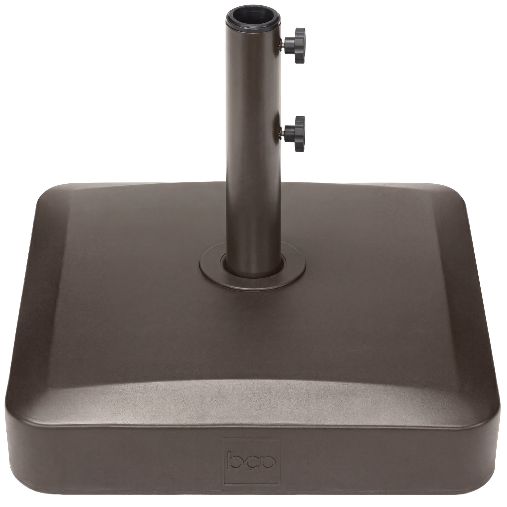 Best Choice Products Fillable Plastic Patio Umbrella Base Stand, Pole Holder w/ Adjustment Knob, Asscher Design - Brown