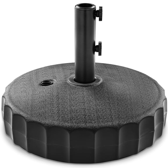 Best Choice Products Fillable Plastic Patio Umbrella Base Stand, Pole Holder w/ Adjustment Knob, Fluted Style