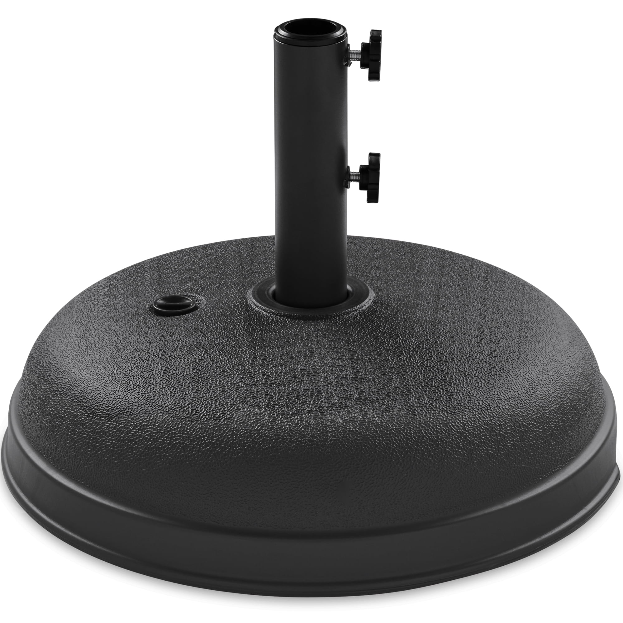 Best Choice Products Fillable Plastic Patio Umbrella Base Stand, Pole Holder w/ Adjustment Knob, Round Dome - Black