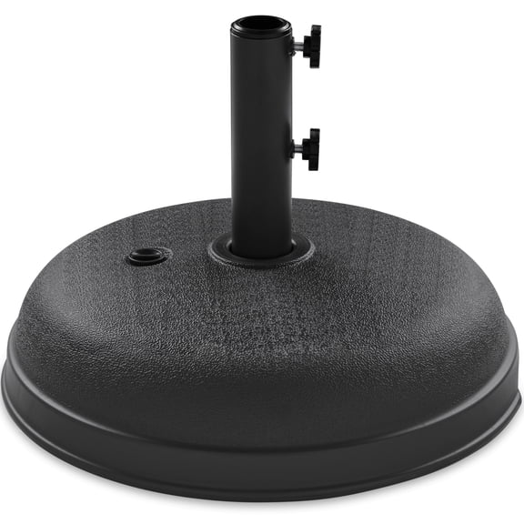 Best Choice Products Fillable Plastic Patio Umbrella Base Stand, Pole Holder w/ Adjustment Knob, Round Dome - Black