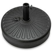 Best Choice Products Fillable Plastic Patio Umbrella Base Stand, Pole Holder w/ Adjustment Knob, Sunray Pattern