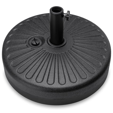 Best Choice Products Fillable Plastic Patio Umbrella Base Stand, Pole Holder w/ Adjustment Knob, Sunray Pattern