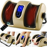 Best Choice Products Foot Massager Machine, Therapeutic Reflexology Massager w/ High-Intensity Rollers - Gold