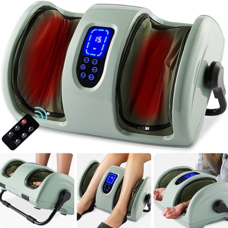 Best Choice Products Foot Massager Machine, Therapeutic Reflexology Massager w/ High-Intensity Rollers - Sage