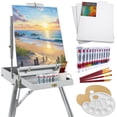 thumbnail image 1 of Best Choice Products Art Easel for Painting, Portable Adjustable Tripod with 32-Piece Art Set - Gray, 1 of 8