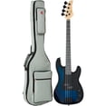 thumbnail image 1 of Best Choice Products Full Size Beginner 4-String Electric Guitar Bass Guitar w/ Padded Case - Hollywood Blue/Black, 1 of 9
