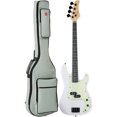 thumbnail image 1 of Best Choice Products Full Size Beginner 4-String Electric Guitar Bass Guitar w/ Padded Case - White/Mint, 1 of 8