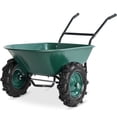 thumbnail image 1 of Best Choice Products 16" Performance Tires Dual-Wheel Wheelbarrow Cart, 500Lb Capacity, Extra Large Wheels - Green, 1 of 9