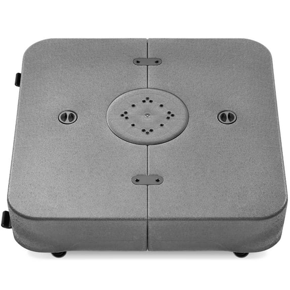 Best Choice Products Heavy-Duty Outdoor Cantilever Base Stand w/ Wheels, Locks, Fillable 330lb Capacity - Gray