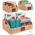 thumbnail image 1 of Best Choice Products Water Hyacinth Pantry Storage Baskets, Wicker Baskets w/ Built-in Handles - Natural, 1 of 9
