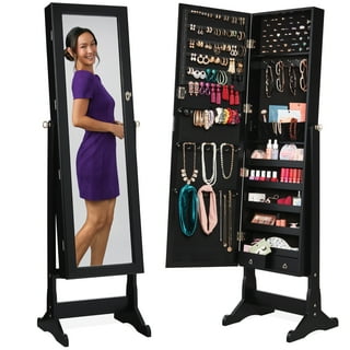 Stand up outlet mirror jewelry box