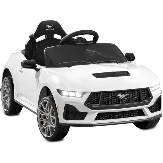 Best Choice Products Kids 12V Electric Ride-On Car Officially Licensed Ford Mustang w/ Remote, LED Lights - White