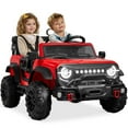 thumbnail image 1 of Best Choice Products Kids 24V 2-Seater Electric Ride-On Car Truck w/ Parent Control, Bluetooth, LED Lights - Red, 1 of 10