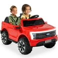 thumbnail image 1 of Best Choice Products Kids 24V Ride On Truck Officially Licensed Ford Lightning w/ Remote, LED Lights, 2 Speeds - Red, 1 of 9
