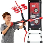 Best Choice Products Kids Bow & Arrow Set, Children's Play Archery Toy w/ Target Stand, 12 Arrows, Quiver - Red