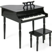 Best Choice Products Kids Classic 30-Key Mini Piano w/ Lid, Bench, Folding Music Rack, Song Book, Stickers - Black