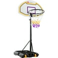 thumbnail image 1 of Best Choice Products Kids Height-Adjustable Basketball Hoop, Portable Backboard System w/ 2 Wheels - Purple/Yellow, 1 of 8