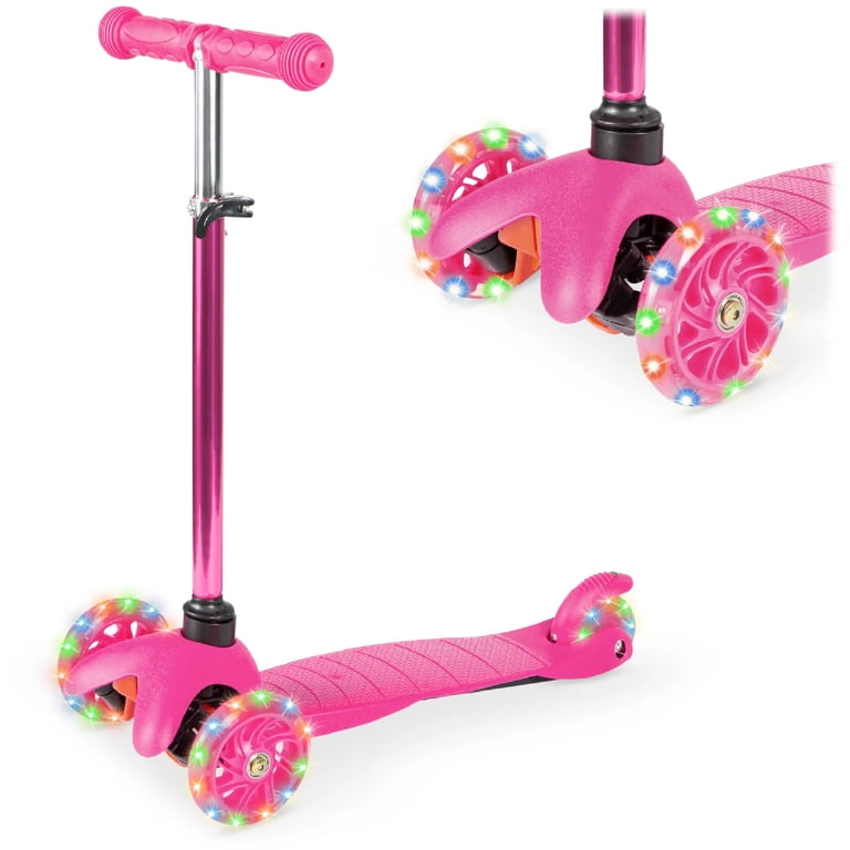 Best Choice Products Kids Kick Scooter, Three-Wheel, LED Wheels, Height ...