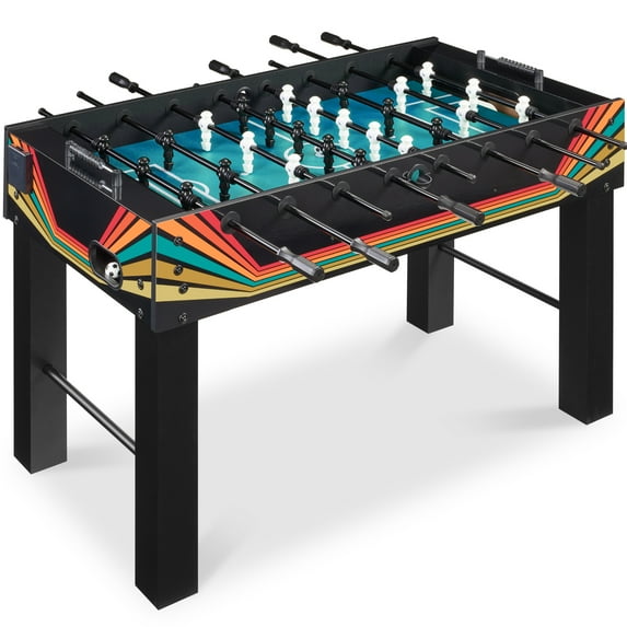Best Choice Products Large 54in Full-Size Foosball Table for Home, Game Room w/ 2 Balls, 2 Cup Holders - Arcade