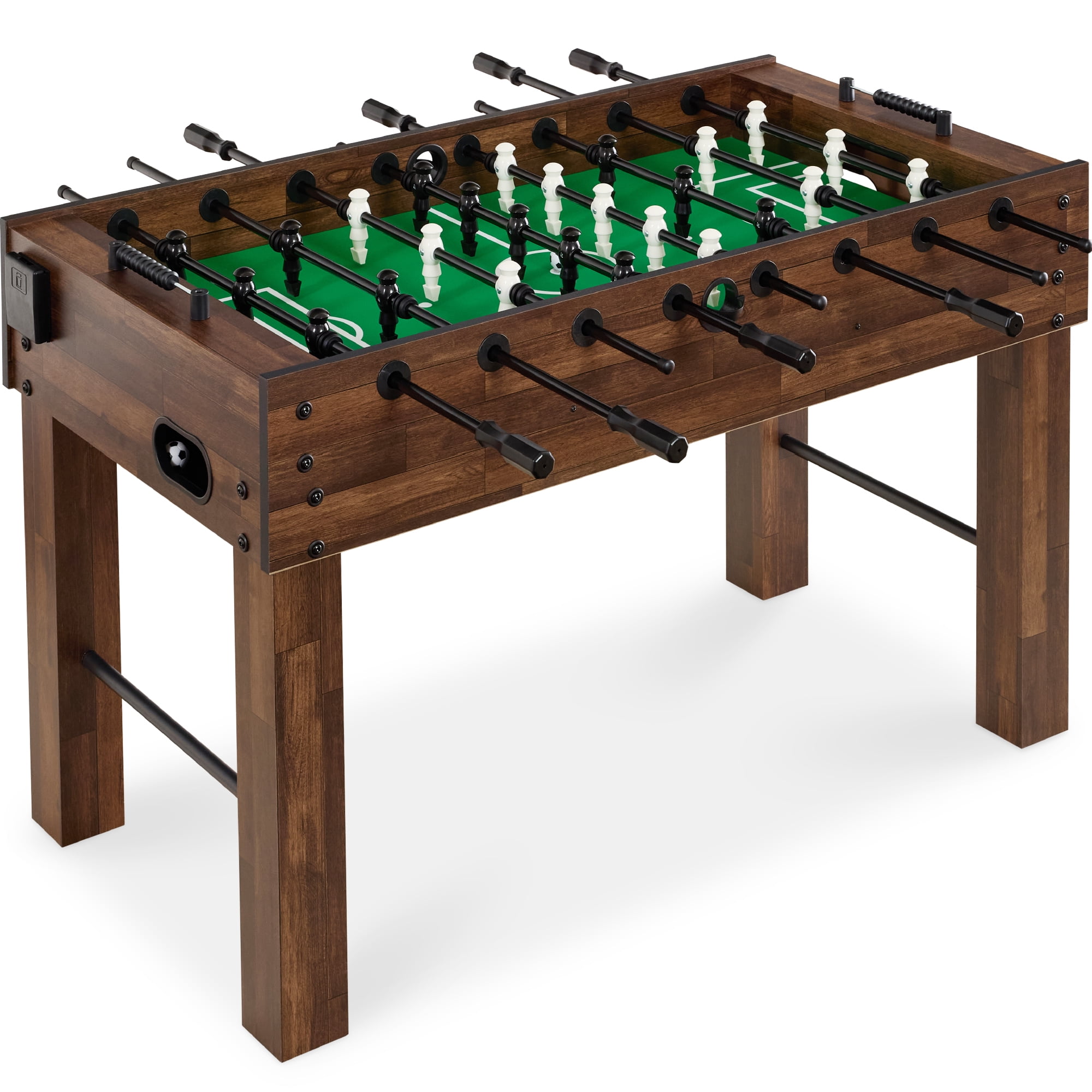 Best Choice Products Large 54in Full-Size Foosball Table for Home, Game Room w/ 2 Balls, 2 Cup Holders - Walnut