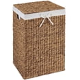 thumbnail image 1 of Best Choice Products Large Laundry Hamper w/Lid, Handwoven Laundry Basket, w/ Removable Liner & Handles - Chestnut, 1 of 8