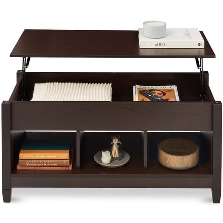 Best Choice Products Lift Top Coffee Table, Multifunctional Accent Furniture w/ Hidden Storage - Espresso