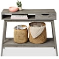 thumbnail image 1 of Best Choice Products Mid-Century Modern Hallway Console Table, Space-Saving Accent Furniture w/ Cubby, Drawer - Gray, 1 of 9
