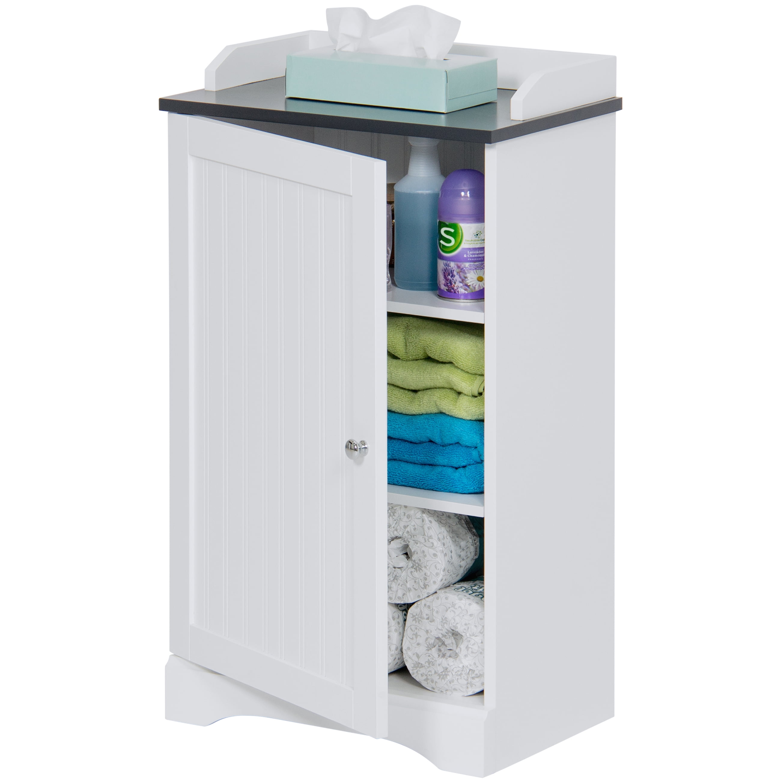 Tangkula 4 Drawers Bathroom Storage Cabinet Free-standing Side
