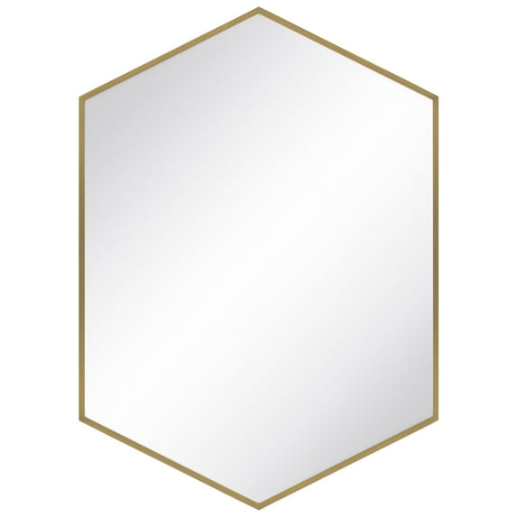 Best Choice Products Modern Hexagon Decorative Mirror For Bedroom, Living Room, Bathroom Vanity Home Decor - Copper