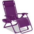 thumbnail image 1 of Best Choice Products Monochromatic Zero Gravity Chair, Folding Patio Recliner w/Side Tray, Headrest - Amethyst, 1 of 8
