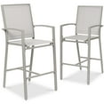 thumbnail image 1 of Best Choice Products Outdoor Barstools Set of 2, Bar Height Patio Chairs w/ All-Weather Mesh - Gray/Gray, 1 of 8