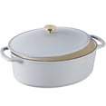 thumbnail image 1 of Best Choice Products Oval 7.5 Quart Cast-Iron Dutch Oven, Heavy-Duty w/ Enamel, Side Handles - French Gray, 1 of 8