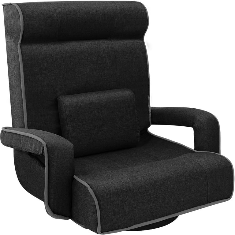 Oversized Swivel Gaming Floor Chair w/ Armrest, Adjustable