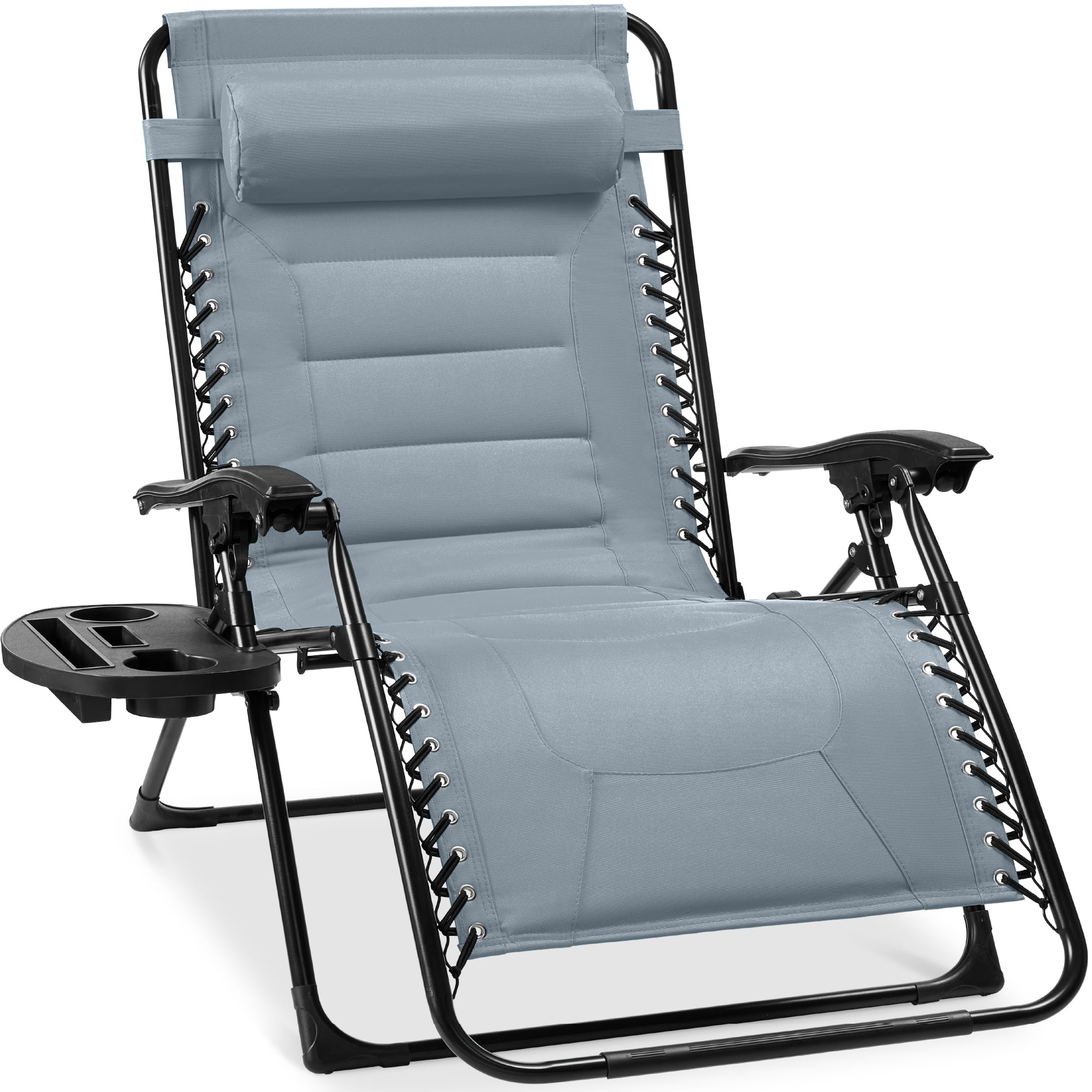 BCP Oversized Padded Zero Gravity Chair, Breeze Blue, Folding